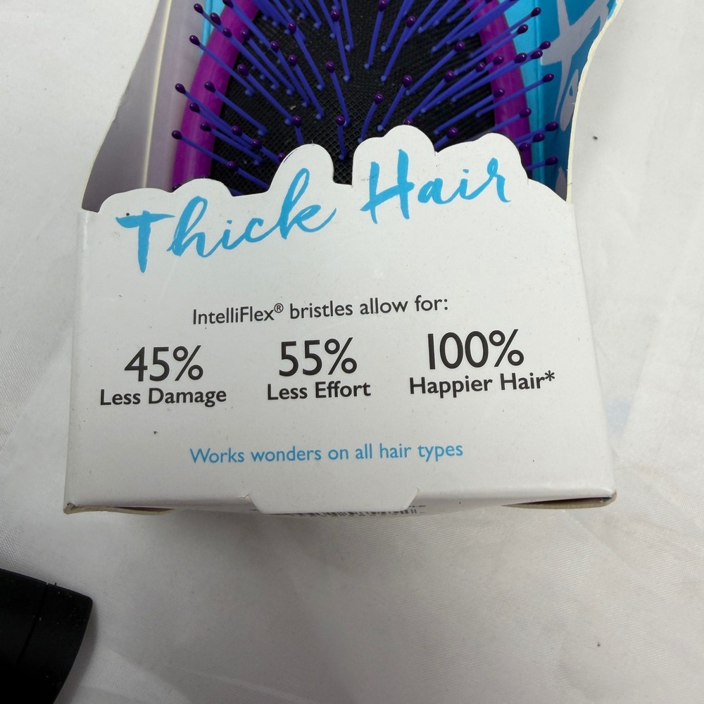 Wet‎ Brush Custom Care Detangler Purple Hair Brush for Thick Curly Coarse Hair - Picture 3 of 4